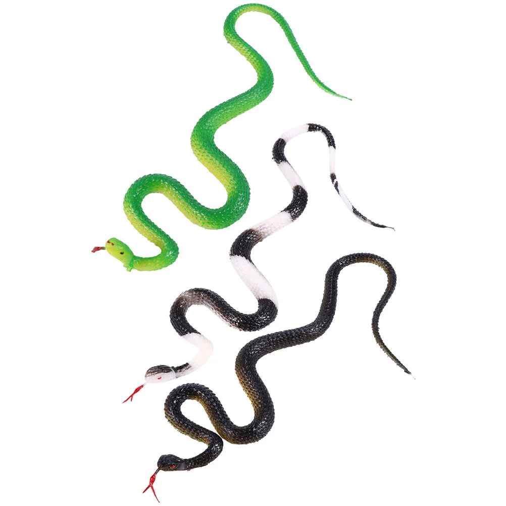 

3Pcs Realistic Snakes Toys Fake Snakes Snake Cognitive Model Snake Figurines
