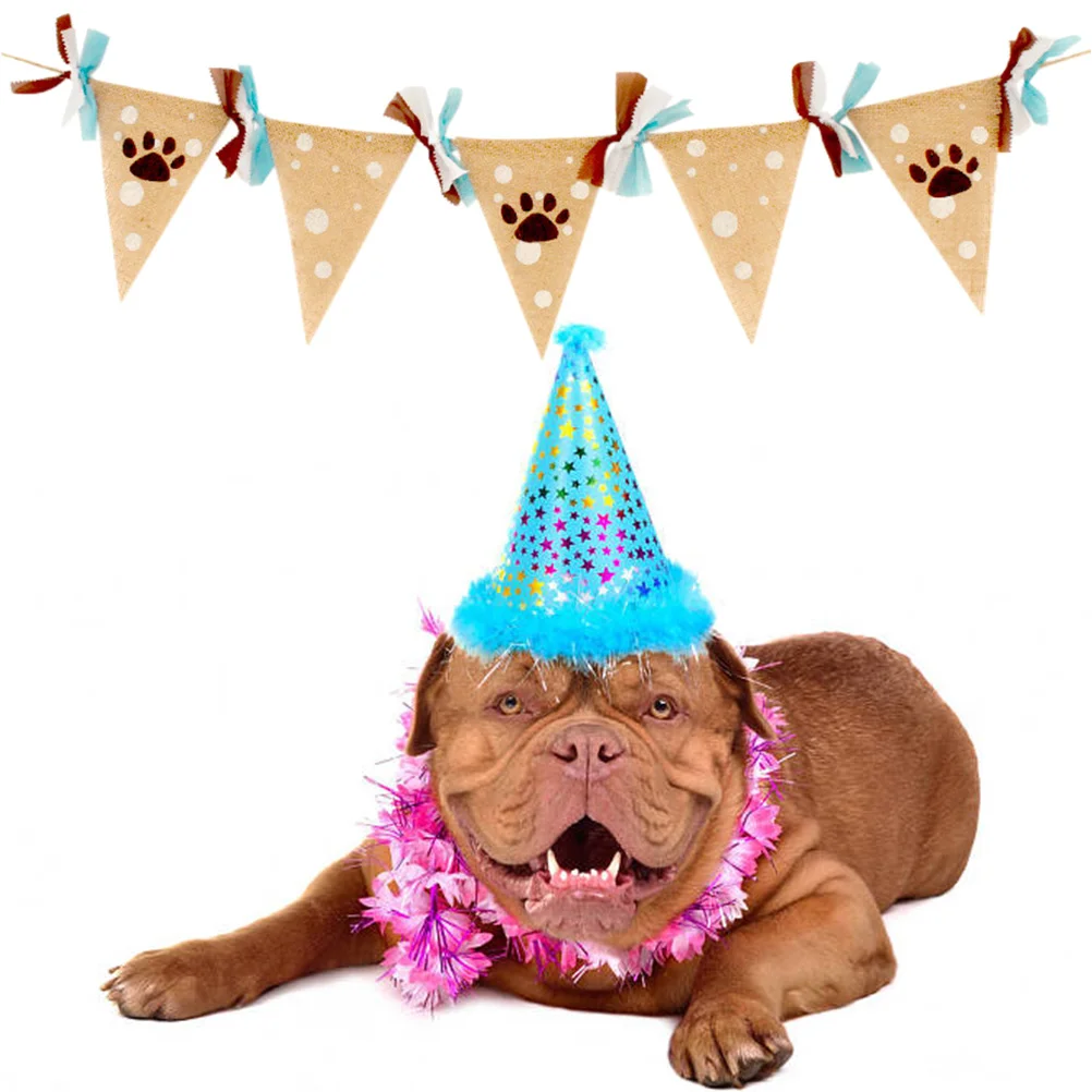 

Pennant Banner Flags Pet Party Garland Pet Party Supplies Triangle Banner Dog Pet Party Supplies Pet Hanging Banner Baby