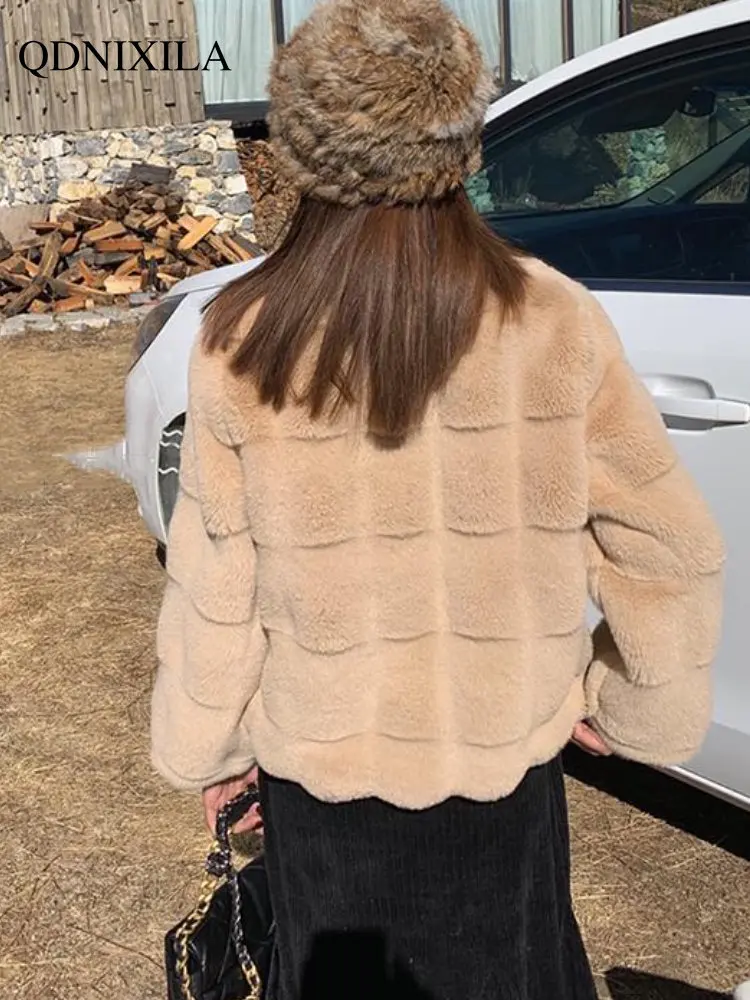 Faux Fur Coat 2022 Winter Women's Fur Coat Korean Version Jacket New In Outerwears Women's Winter Jacket with Free Shipping