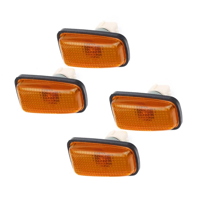 

4X Car Amber Side Marker Light Fender Light Repeater Lamp Indicator For Citroen Saxo Fiat Peugeot 106 306 406 806 108
