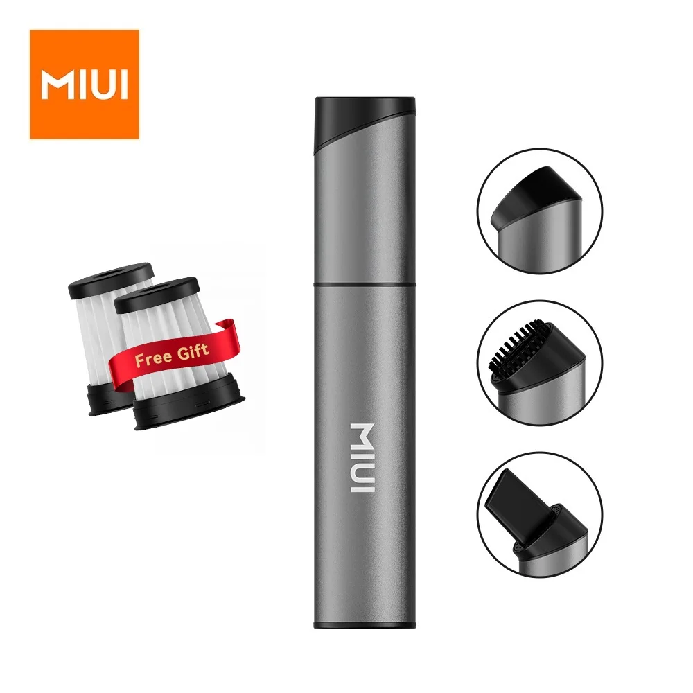MIUI Мини Портативный пылесос беспроводной ручной пылесос с 3 всасывающими головками легко чистить для настольной клавиатуры и автомобиля (USB)