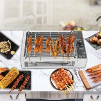 Smokeless Indoor Grill 1800W Fast Heating Shaped Heating Tube Detachable Double Layer Electric Grill for Home Camping