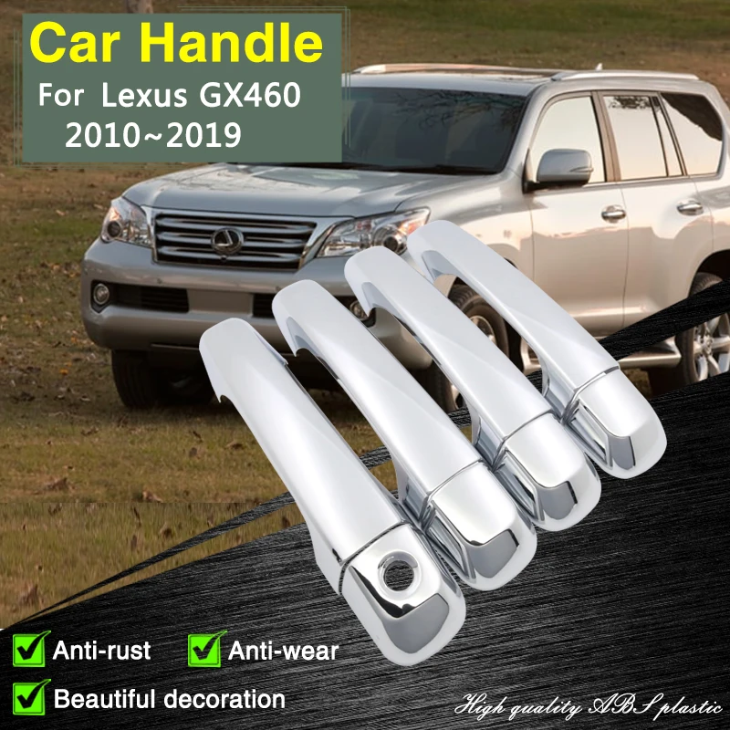

for Lexus GX460 J150 LC150 2010~2019 Chrome Smart Door Handle Cover Car Exterior Decorate Accessories Protective Stickers Trim