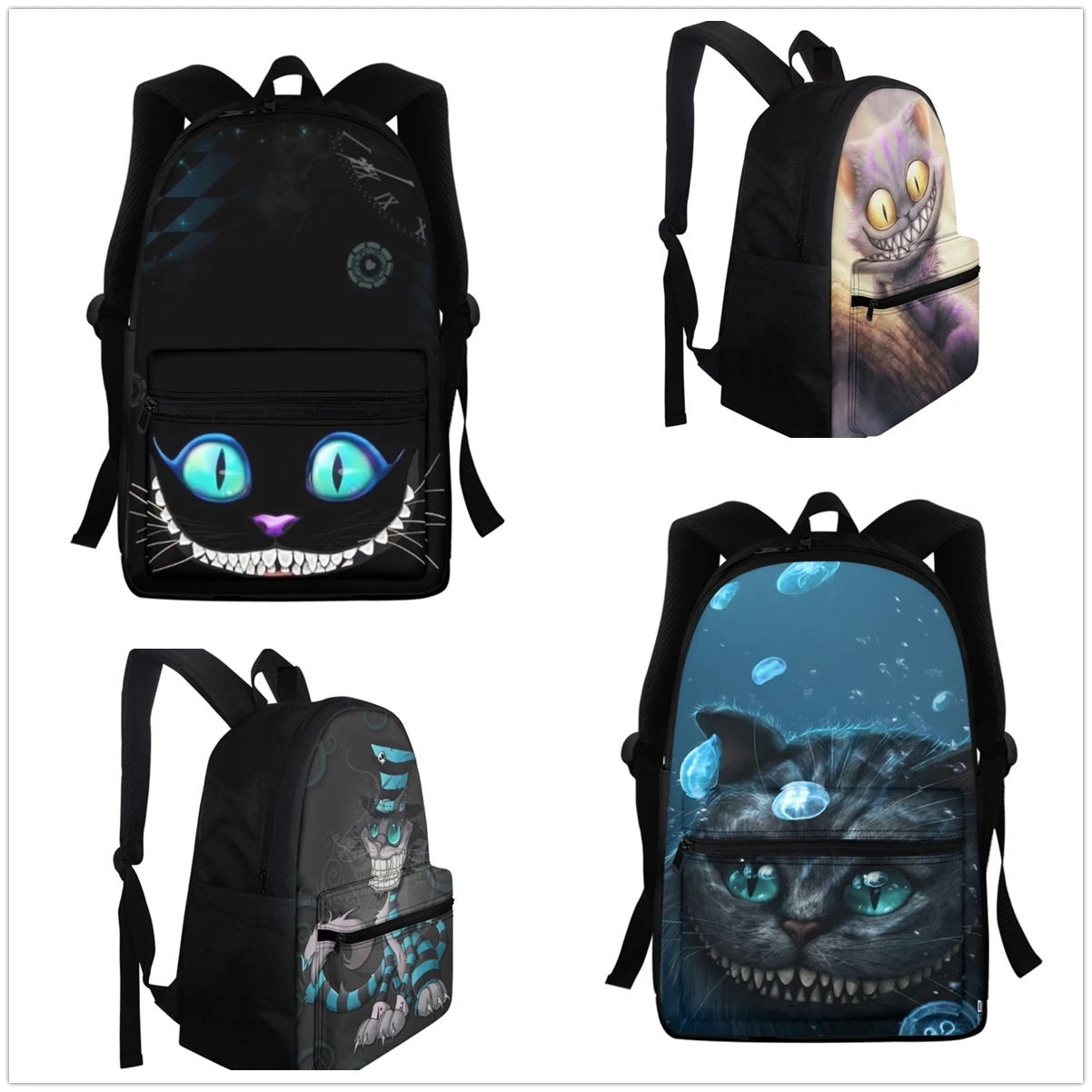 Cheshire Cat Series Backpack Boys Girls Large-Capacity School Bags kids kindergarten bag Boy Bookbag Fashion Happy Gift