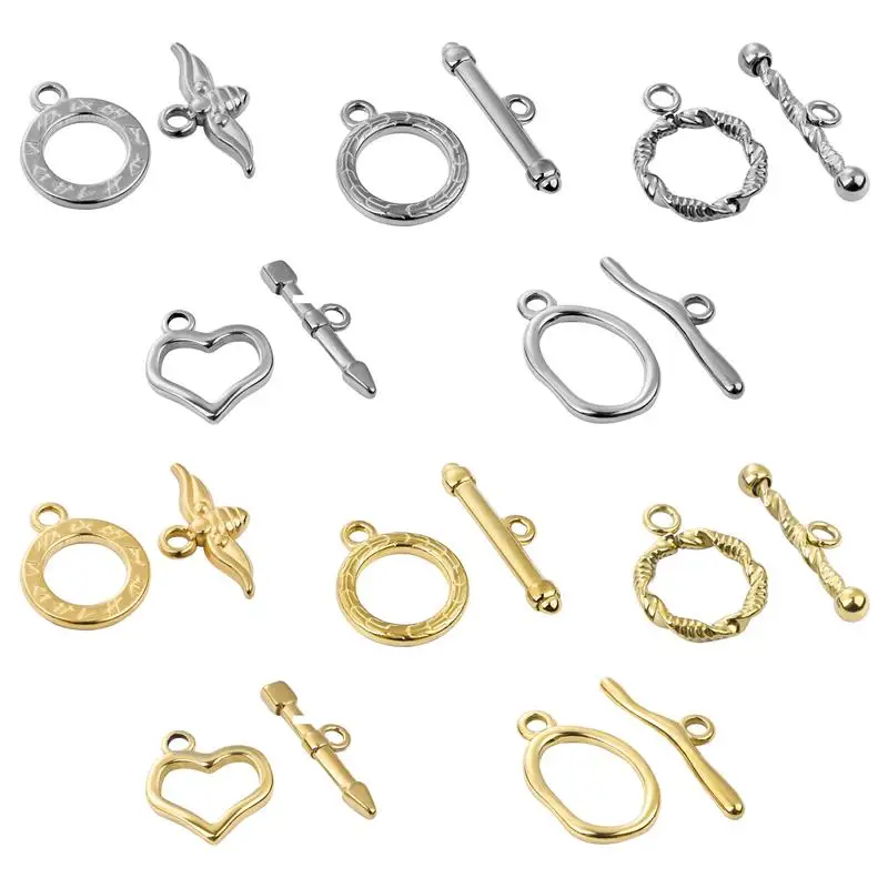 3 пары/сумка круглые сердце OT застежки крючки ювелирные фурнитура соединители застежка для изготовления ожерелья браслета аксессуары.