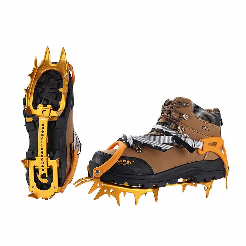 BRS-S3 14 Teeth Ice Grippers Walking Crampons Ultralight Aluminium Alloy Mountaineering Crampons Equipment