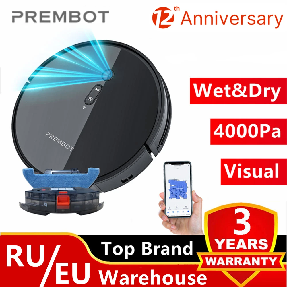 4000 Па Влажный и сухой пылесос Робот Визуальная навигация Подметальная машина
