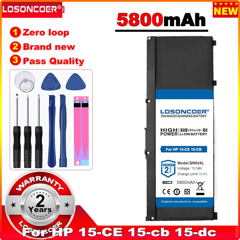 SR04XL 5800 мач аккумулятор для HP 15-CE 15-cb 15-dc 15-x строедневная фотосессия 917724-855