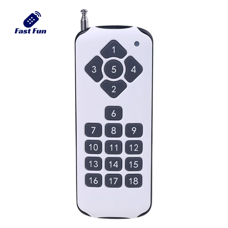 

18CH Channel RF ASK Remote Control 433MHz 18 Key High Power Wireless Transmitter