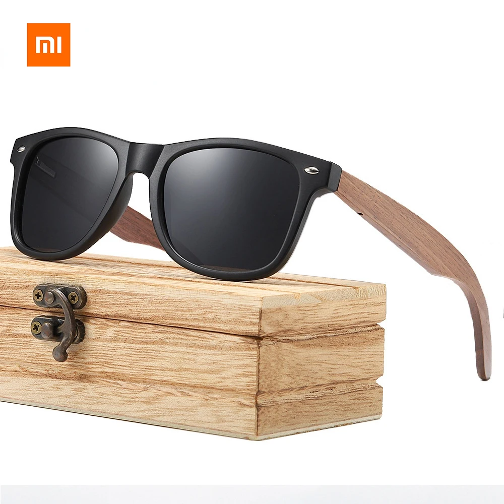 

Xiaomi Youpin New Wooden Fashion Walnut Sunglasses Bamboo Polarized European and American Style Sunglasses