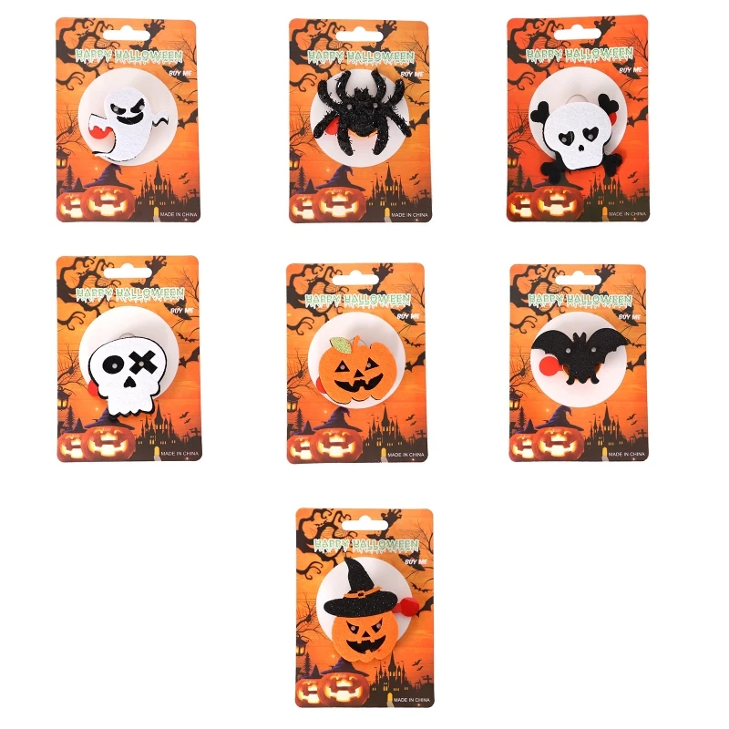 

573B Halloween Brooch Pins Flashing Light Led Brooch Pin Led Light Up Badge Pin