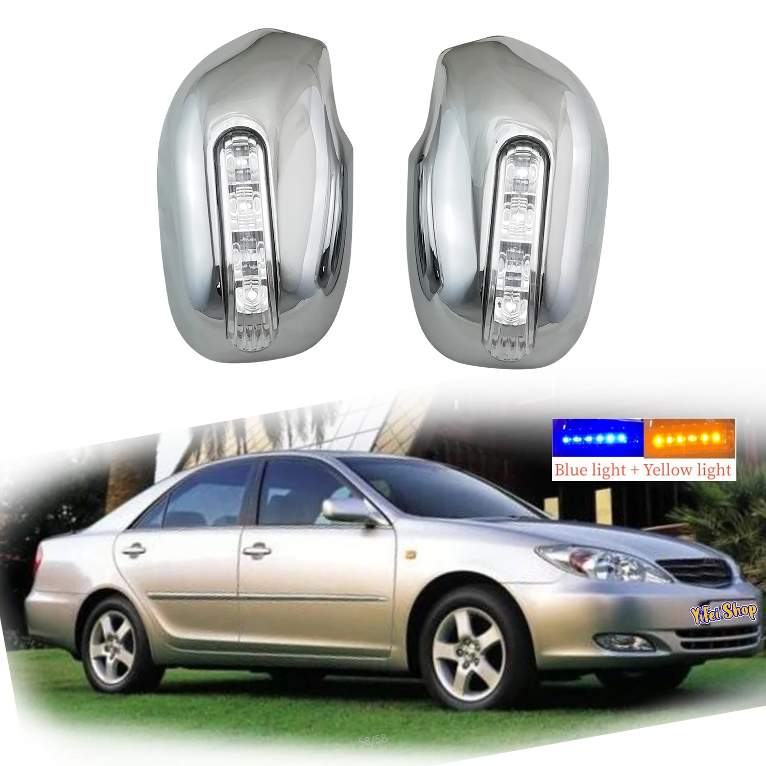 

Для Toyota Camry 2002, 2003, 2004, 2005, 2 шт., новые автомобильные хромированные аксессуары из АБС-пластика для заднего вида, отделка, крышка дверного зеркала с искусственной кожей