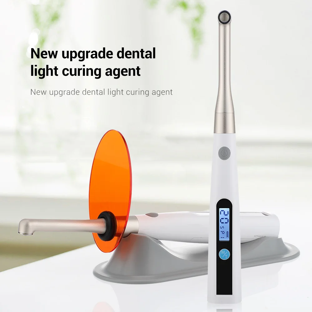 

Dental LED Curing Light Lamp 1 Second Cure 3 Modes Adjustable Blue Light Curing Machine Cordless Metal Head Solidify Dental Tool