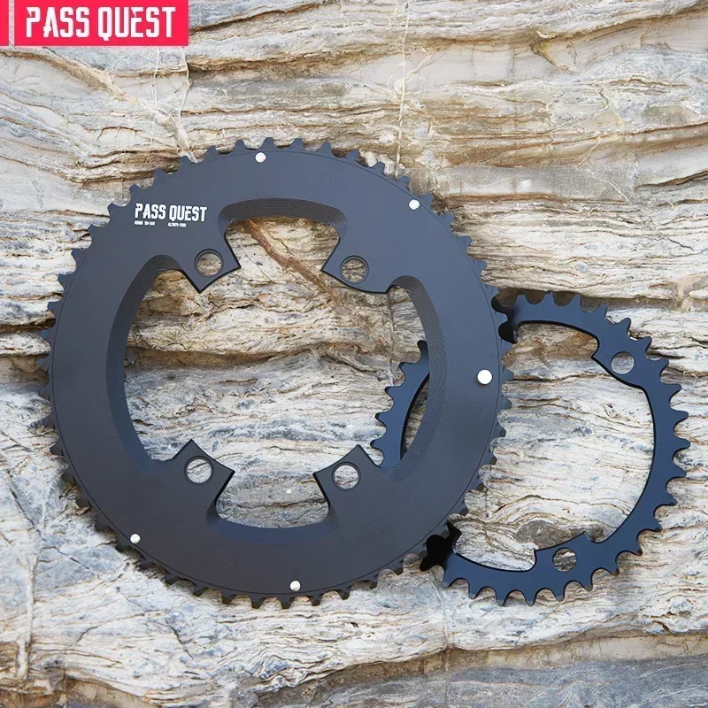 Звездочка PASS QUEST 110BCD для шоссейного велосипеда Shimano dura ace 9100 с двойной короной 53x39 50