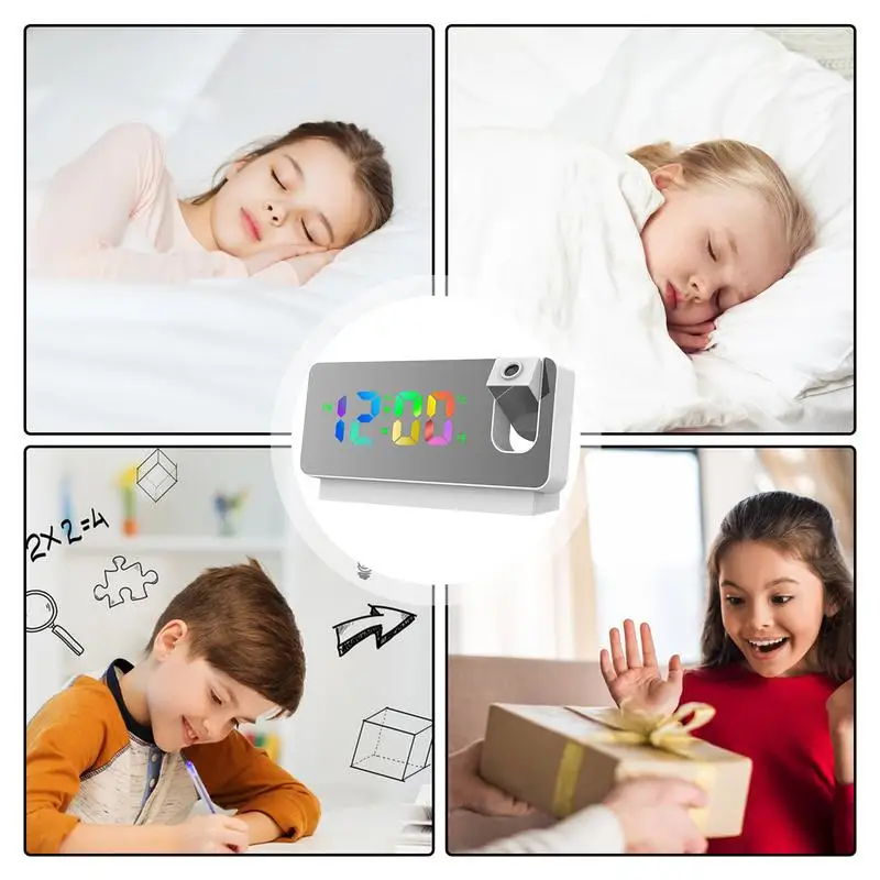 Часы-проектор с USB-зарядкой 180 дюйма