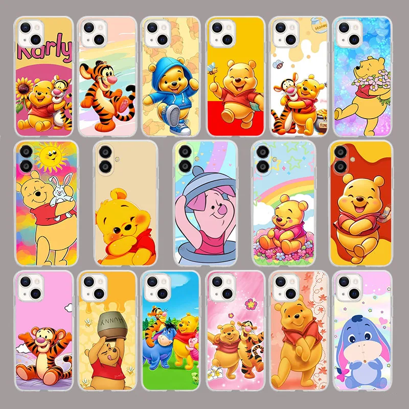 Прозрачный чехол для Samsung A25 A31 A50S A30S A72 F23 M23 M54 Note 10 20 S20 S21 25 FE Ultra Lite Pro Plus KD-37 Tigger Winnie