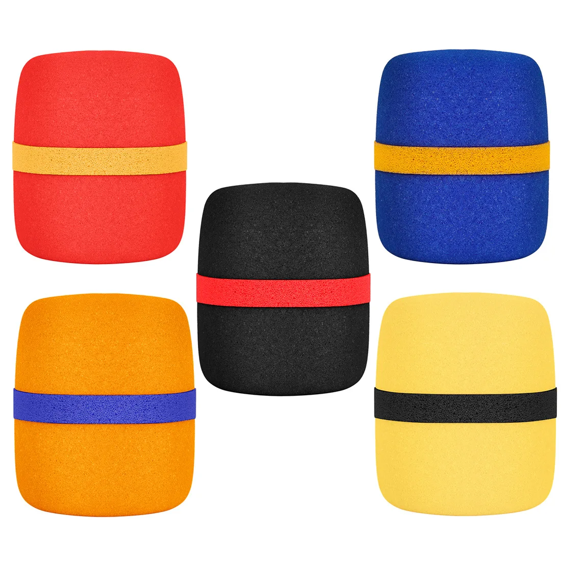 

5pcs/set Non Disposable Thickened High-density Environmental Sponge Cover Fit for Protection Microphone