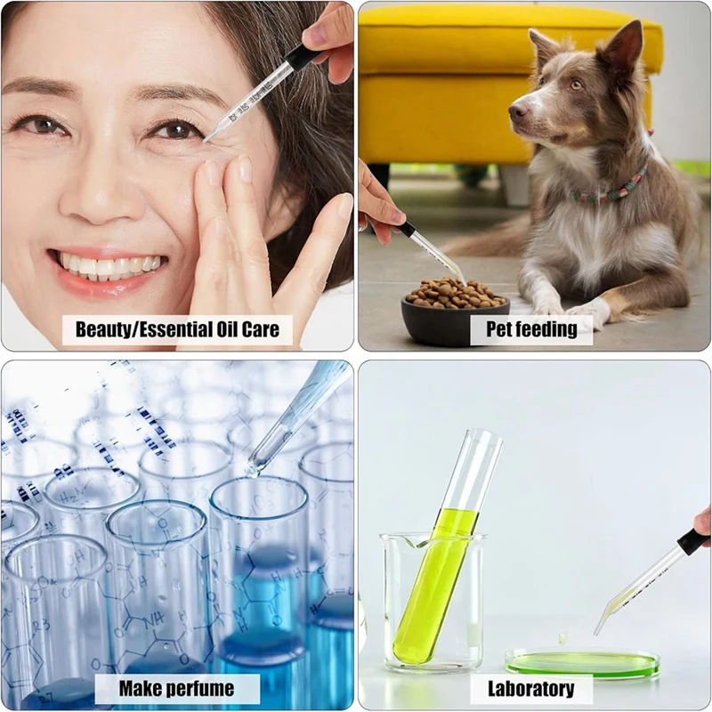 Пипетка-капельница 1 мл 4 шт. с мерками изогнутый и прямой наконечник