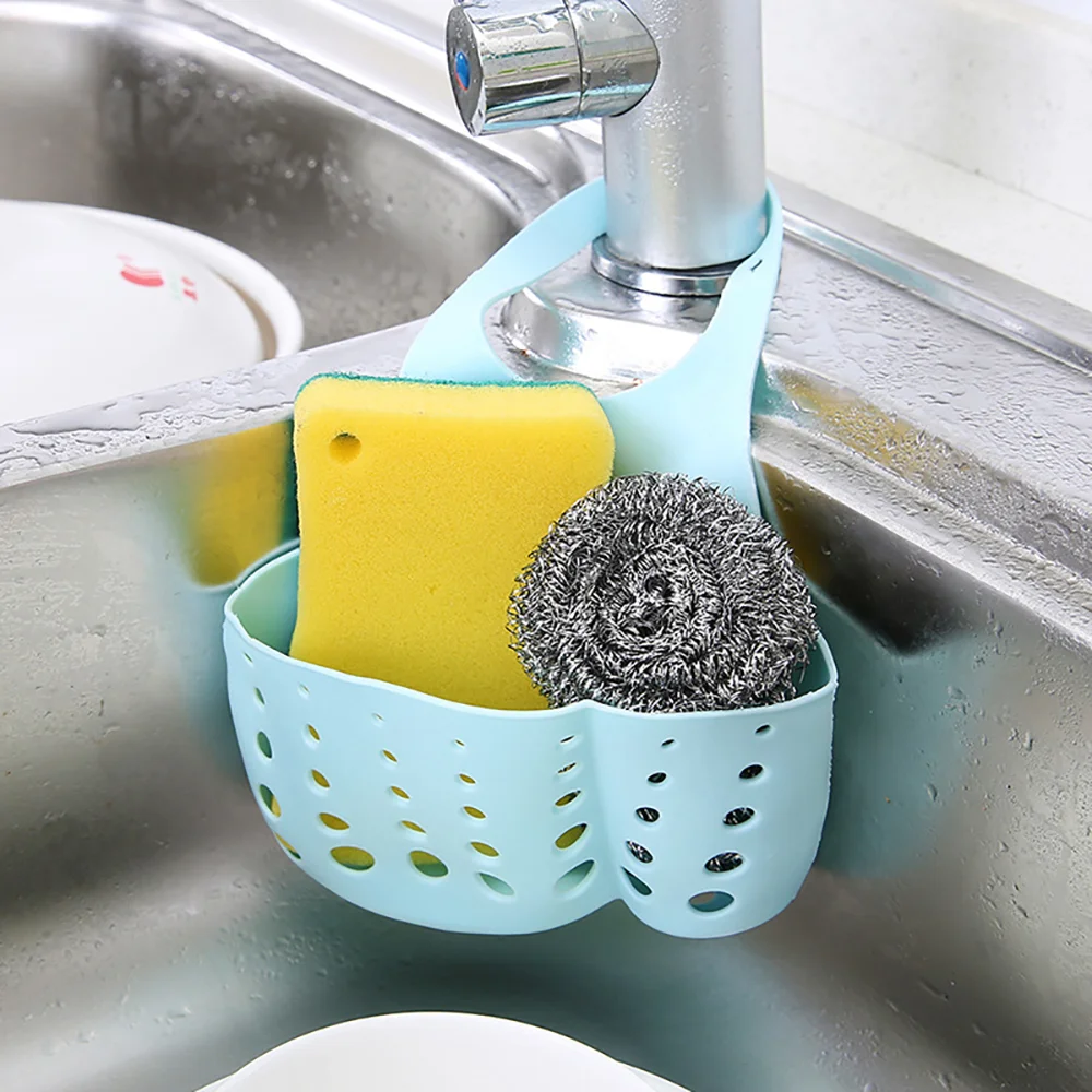 

Holder Sink Shelf Soap Sponge Storage Drain Basket Rack Bathroom Suction Cup Kitchen Organizer Kitchen Accessories