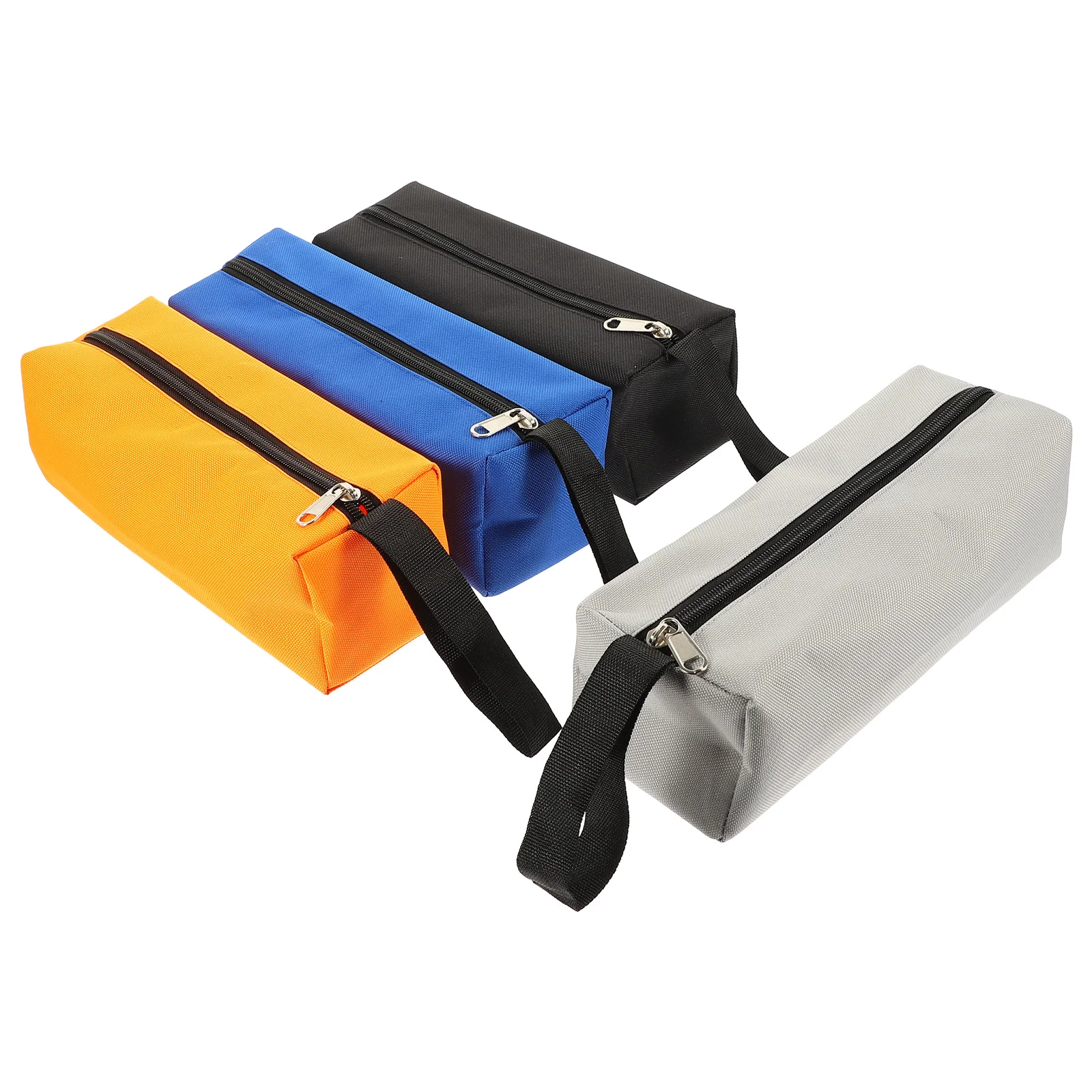 

4 Pcs Canvas Tool Bag Hardware Kit Waterproof Pouch Parts Multi-Purpose Storage Zipper