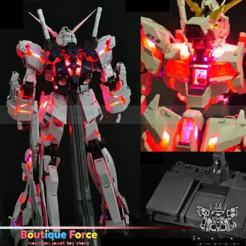 Фото Конструктор Bandai Gundam Unicorn Gundam Banshee PG 1/60: Модель-фигурка аниме с LED-подсветкой, оригинальный набор для сборки экшн-фигурки №3