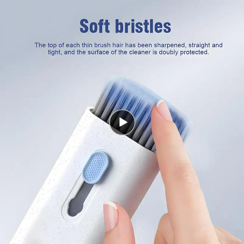 

Lectronics Cleaner Cleaning Tools Earphone Cleaning Pen Multifunctional 7-in-1 Portable Cleaner Keycap Puller Kit Retractable