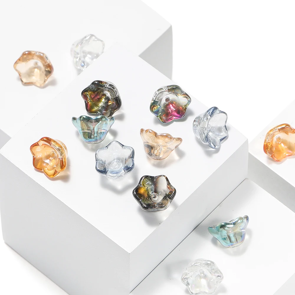 Древний Sle имитация кристаллов с отверстием в виде лилии свободные бусины