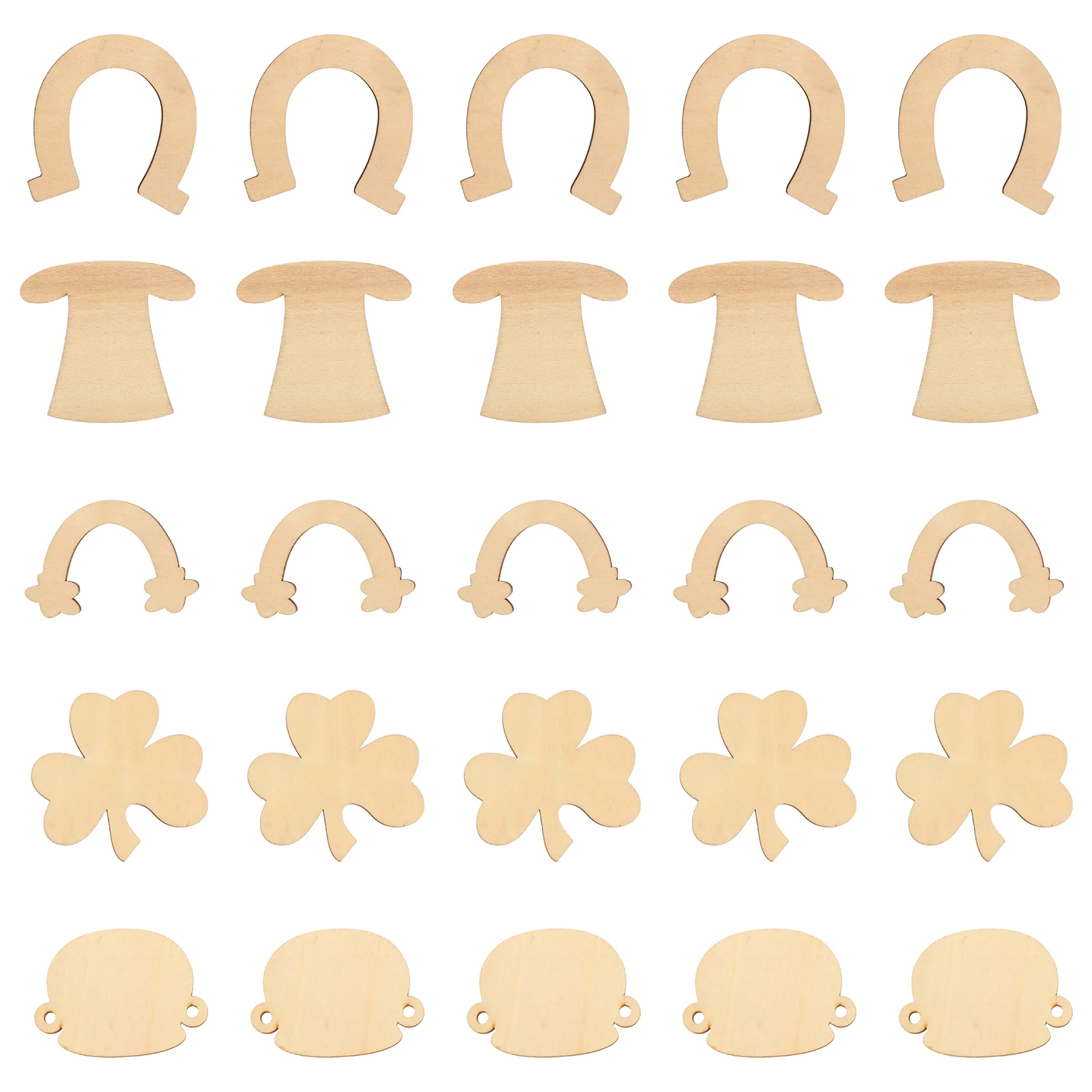 

50pcs Wooden Shamrock Ornaments
