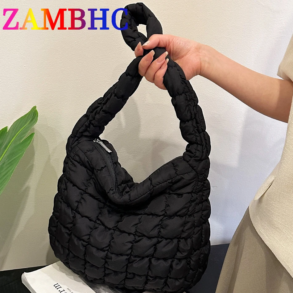 

Candy Color Soft Quilted Plaid Shoulder Side Bags for Women Spring Summer Crossbody Bags New Trend Totes Designer Hobos Handbags
