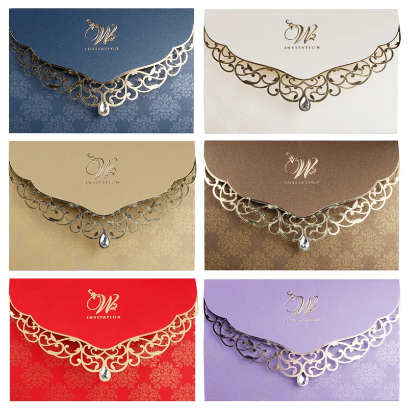 

50 шт., лазерная вырезка, свадебные пригласительные открытки