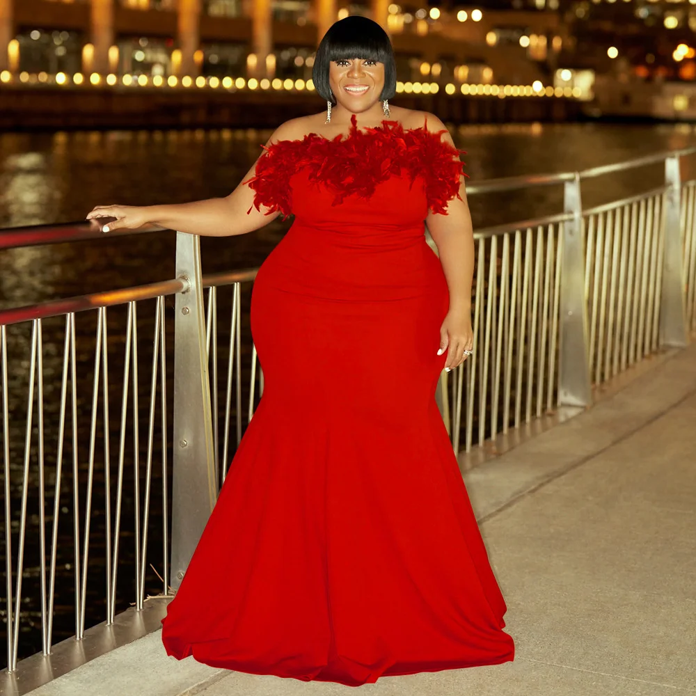 Plus Size Women Party Dresses Turkey Club Evening Dress Female Fashion Lady Elegant Evening Party Bodycon Gowns Dress Outfit