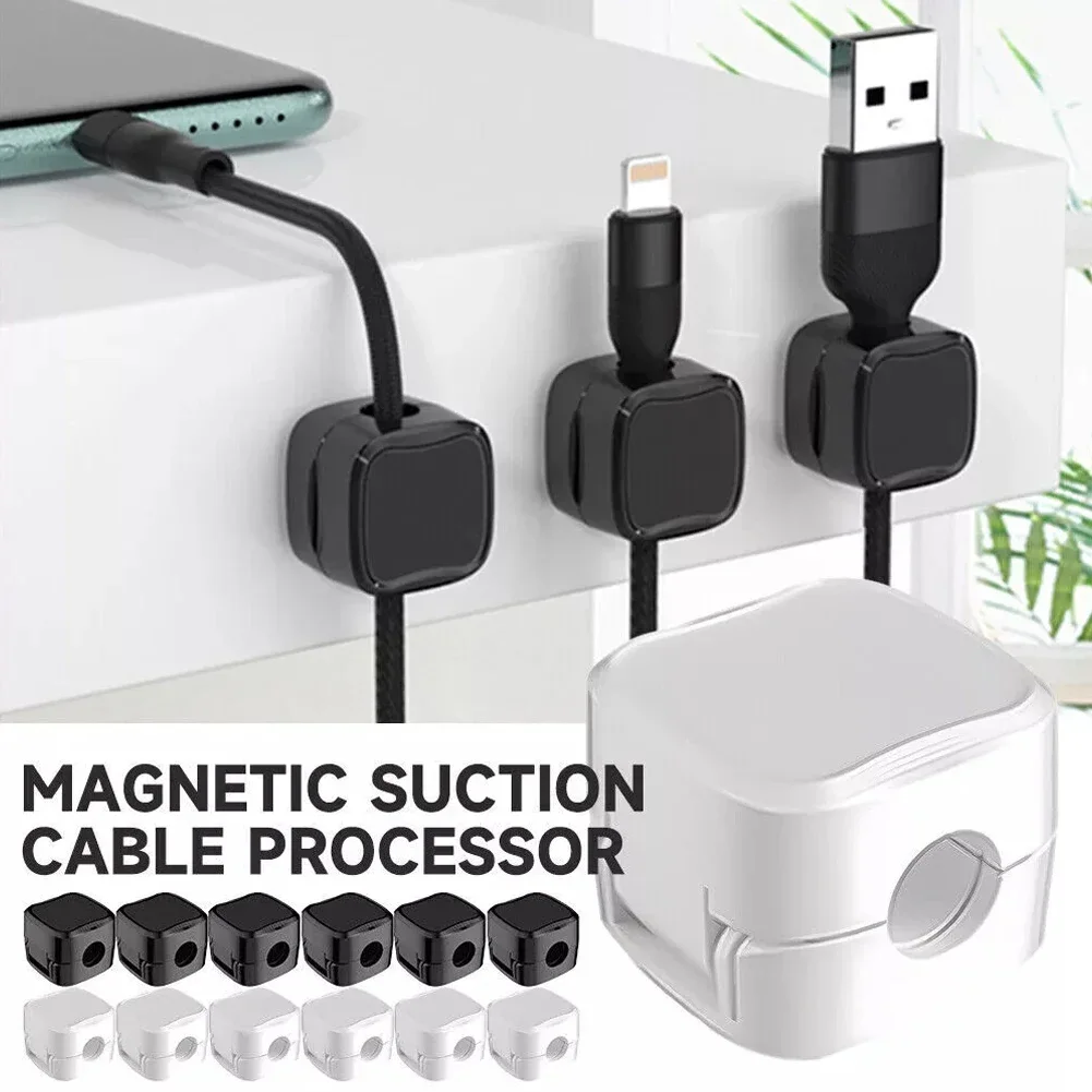 Магнитный органайзер для кабеля 1/3/6 шт. зажимы управления кабелем менеджер