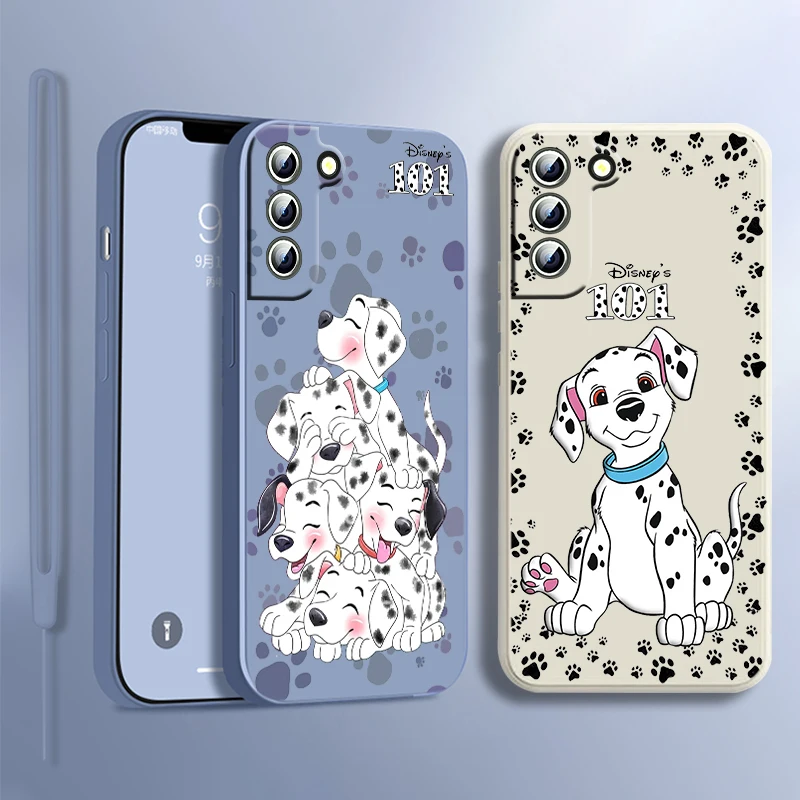

101 Dalmatians Cartoon For Samsung Galaxy S23 S22 S21 S20 S10 S9 Ultra Plus Pro FE Liquid Rope Silicone Soft Phone Case Fundas