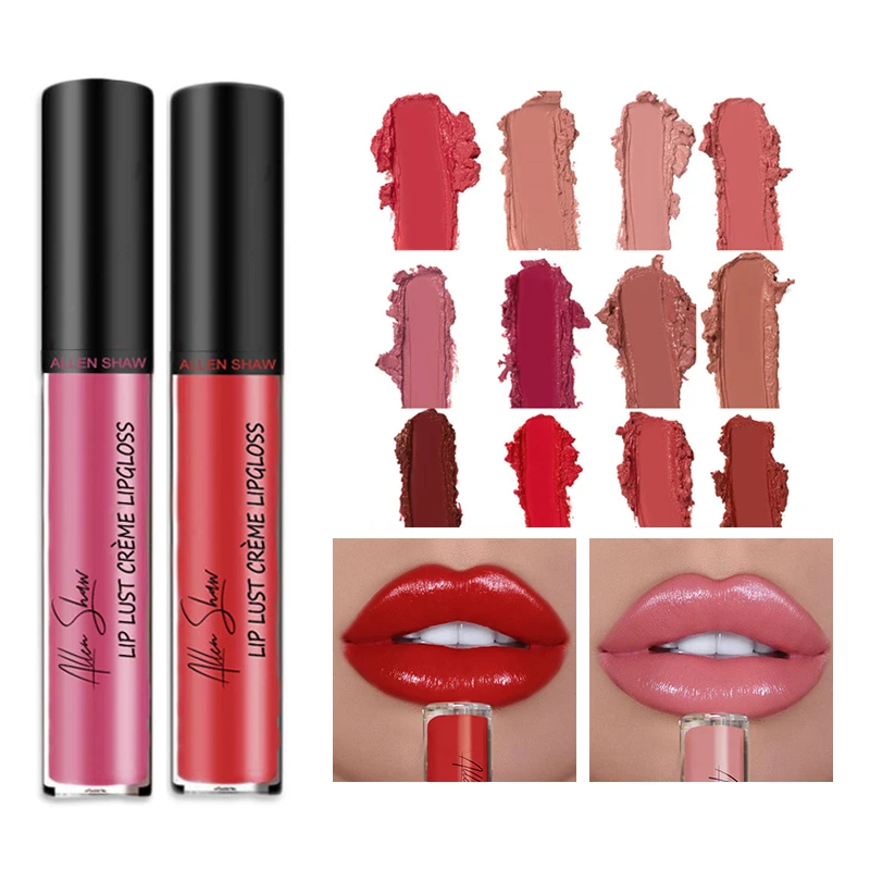 

New Sexy Nude Creamy Semi Lipgloss Waterproof Long Lasting Moist Lip Gloss Liquid Lipstick Lips Tattoo Makeup Lip Gloss Colorful