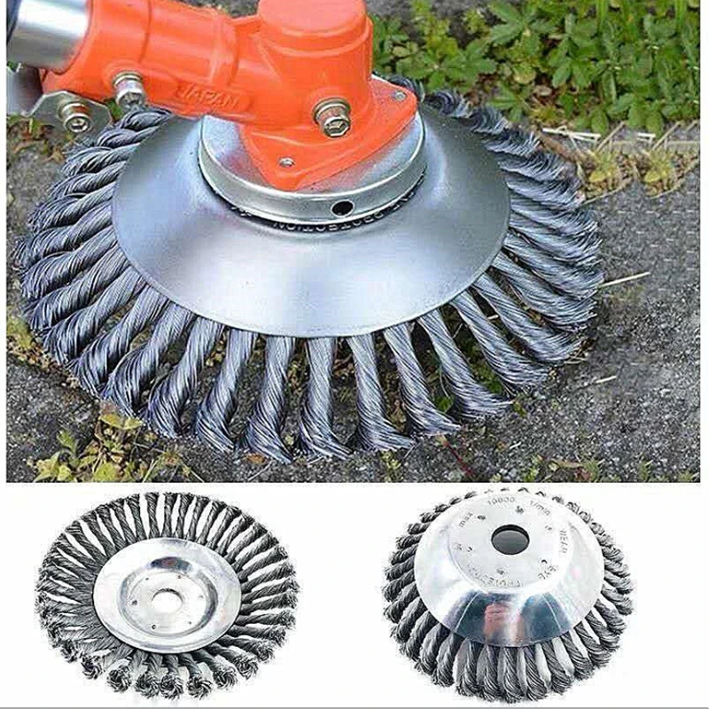 6/8 Inches Lawnmover Brushcutter Wire Steel Grass Trimmer Head Weed Cutting Dust Removal Garden Power Tool for Lawn Mover Kits
