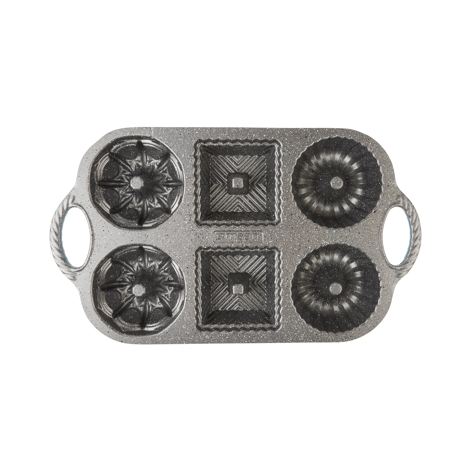 six in one model cake mold non stick granite effect and aluminum body pink gray blue golden home useful tool kitchen appliance free global shipping