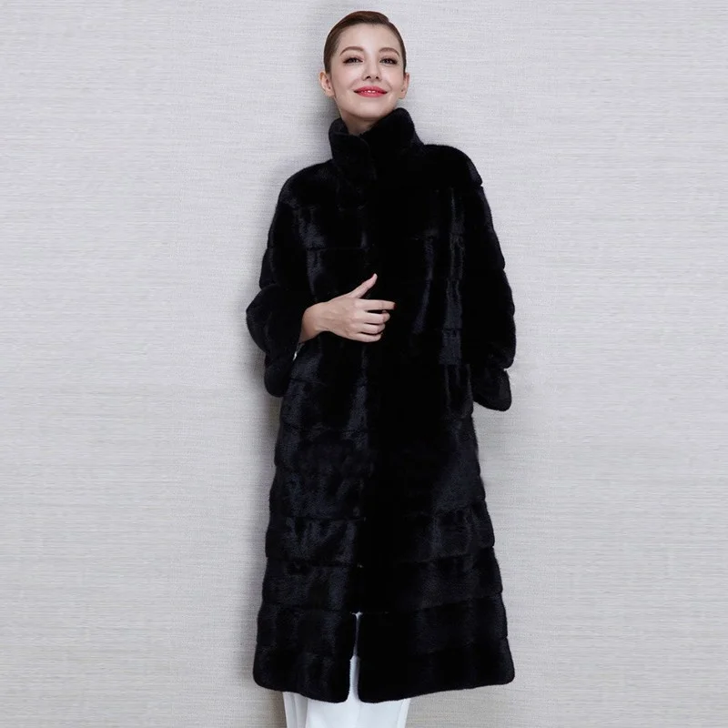

Winter Autumn New Thicken Women's Jacket Faux Rex Rabbit Fur Coat Large Size 4XL