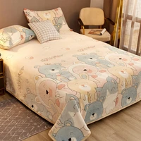 warm blanket bed cover velvet bed sheet cartoon bear thickened winter queen king bedspread coverlid dinosaur peach pattern