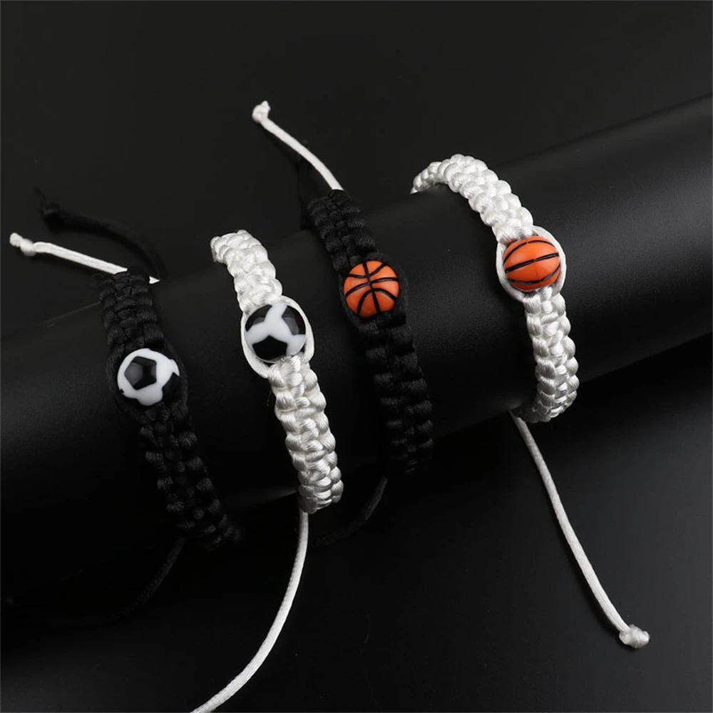 Wax Thread Weaving Baseball Soccer Bracelet Basketball Team Fan Party Gift Bracelet Sports Match Souvenir