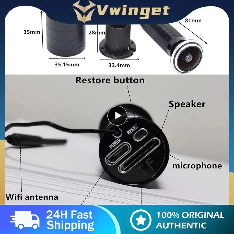 

Charging Tuya 1080p Camera Alarm Fisheye Lens 1.66mm Audio Door Camera Wide Angle Tuya App Smart Home Household Remote Viewing