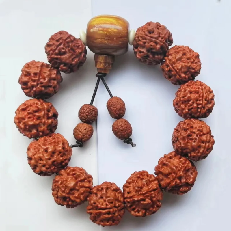 Тибетский стиль Rudraksha Коллекционные предметы-браслет с автографом Натуральные