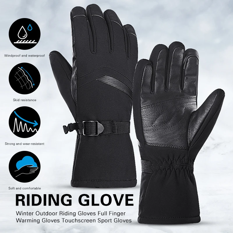 

Winter Outdoor Riding Gloves Full Finger Warming Gloves Unisex Touchscreen Sports Gloves for Skating Skiing Running XR-Hot