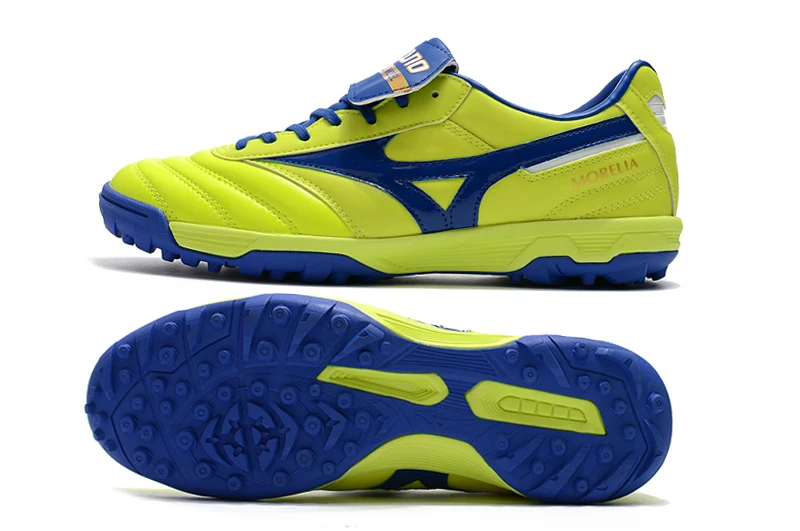 

Authentic Mizuno Creation MORELIA II AS/TF Men's Shoes Sneakers Mizuno Outdoor Sports Shoes Lemon Yellow/Blue Size Eur 40-45
