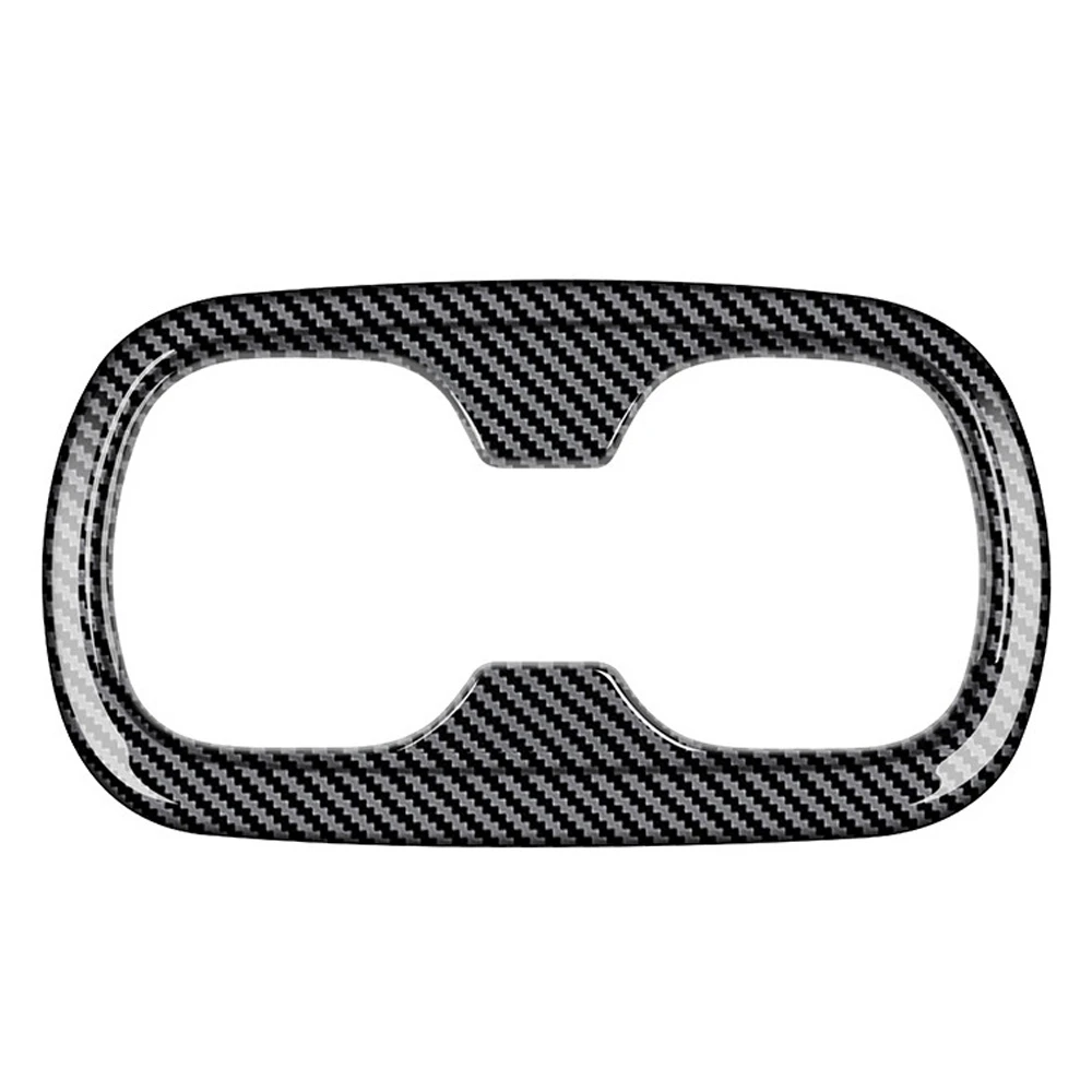 

Car Carbon Fiber Rear Water Cup Holder Decoration Frame Cover Trim Fit for 2021 2022 RHD