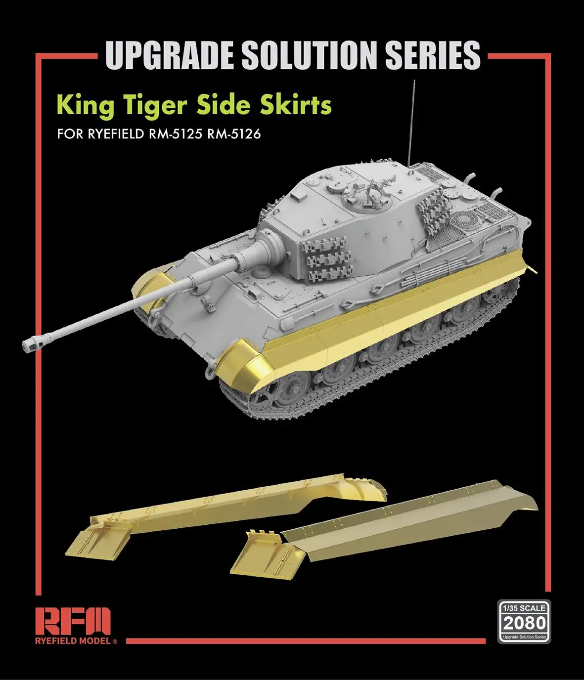 RYEFIELD RM2080 1/35 Набор деталей для обновления боковой юбки King Tiger 5119 и 5126