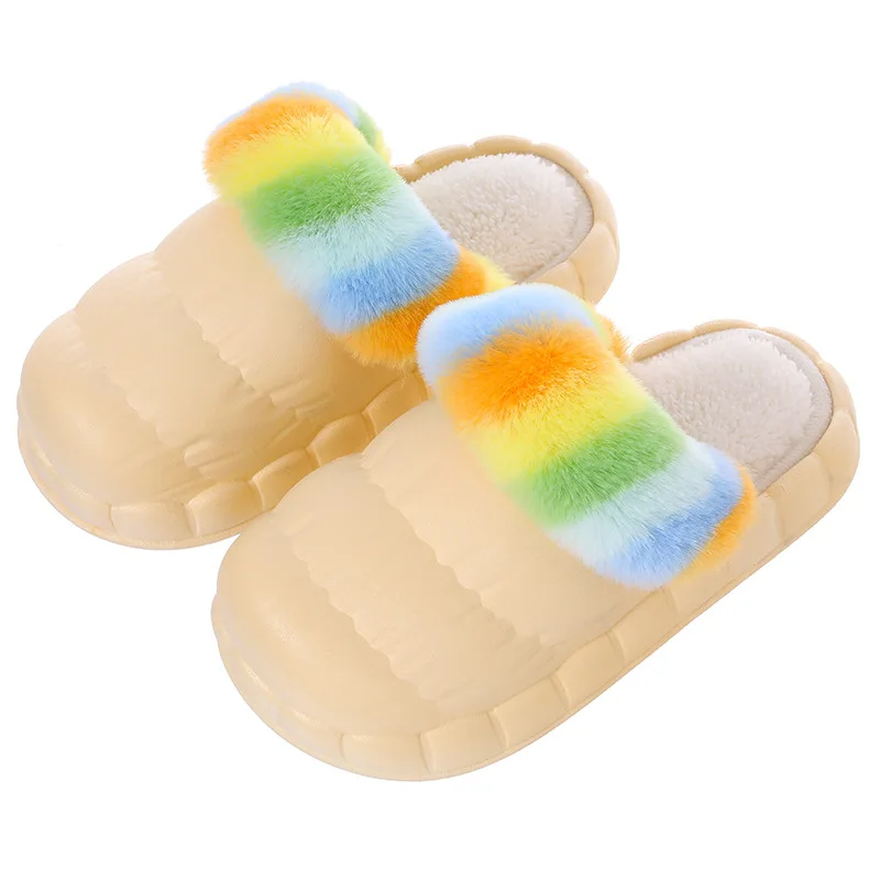 

2022 High quality winter boys and girls cute cartoon indoor warm soft sole slippers