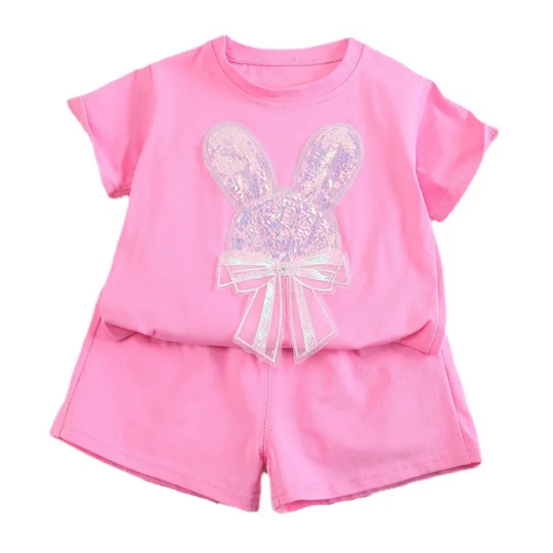 

2 шт./комплект, футболка и шорты для девочек