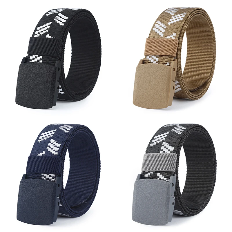 Outdoor Sports Men's Belt Creative Texture Nylon Wear-resistant Men's Tactical Belt Simple Quick-drying Waistband Wholesale