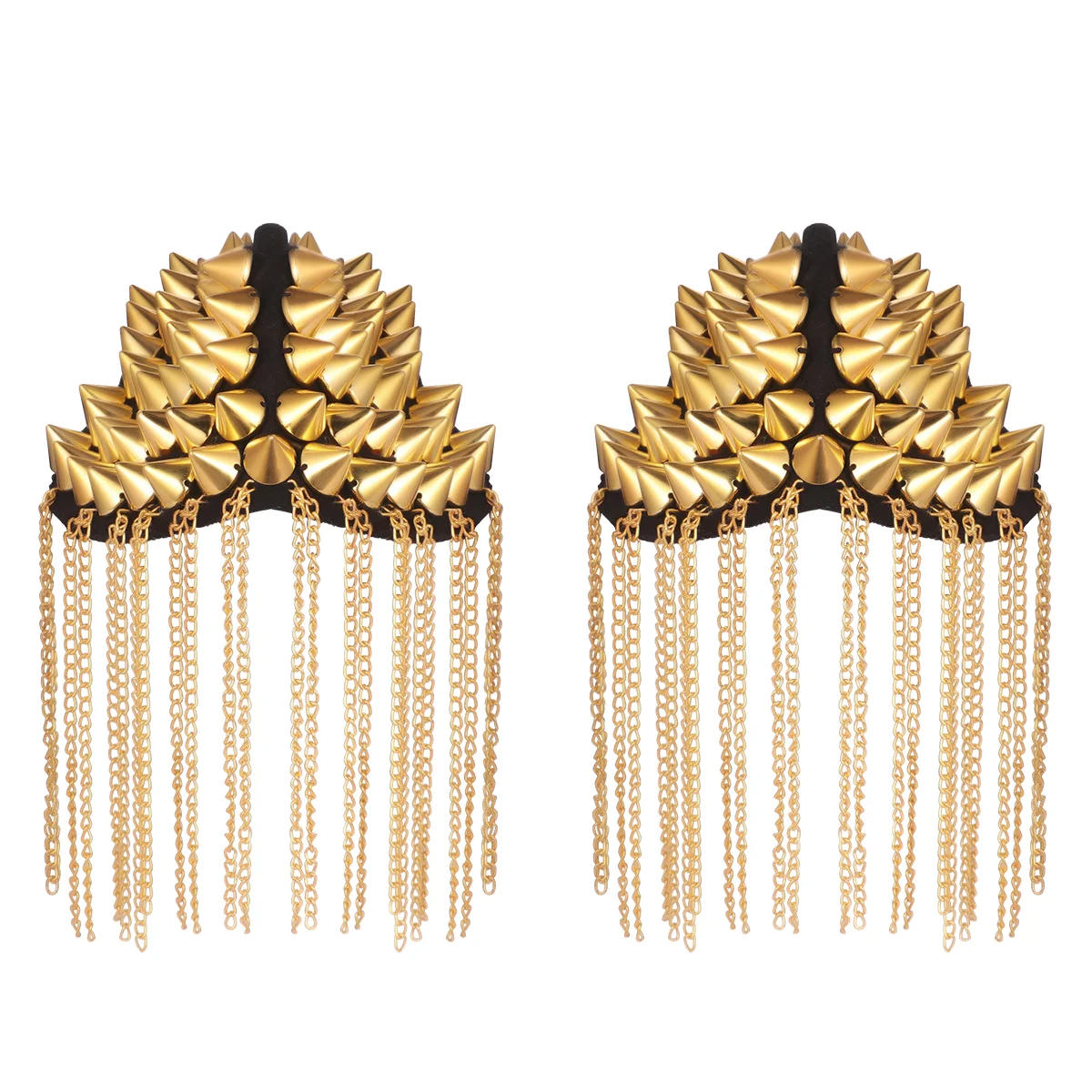 

Rivet Tassel Chain Rhinestone Fringe Rhinestones Shoulder Mark Board Badge Men Women