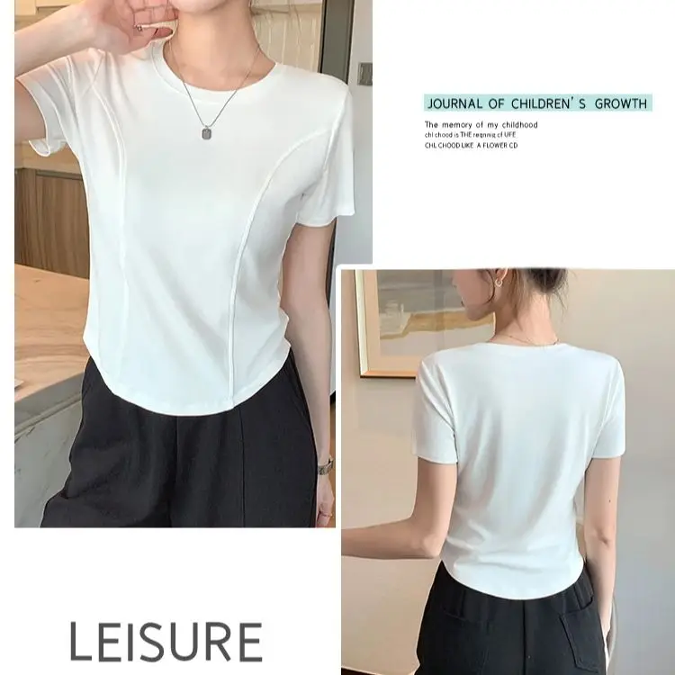 Французский короткий топ с резьбой тонкий белый нерегулярный головной убор